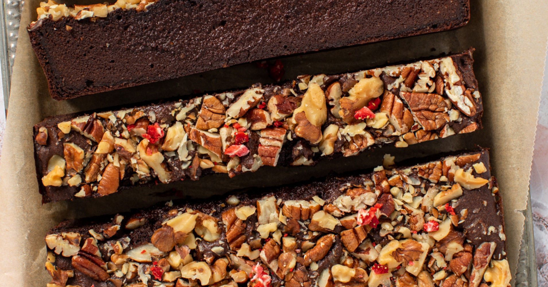 Almond and Rose Petal Brownies Recipe | myfoodbook